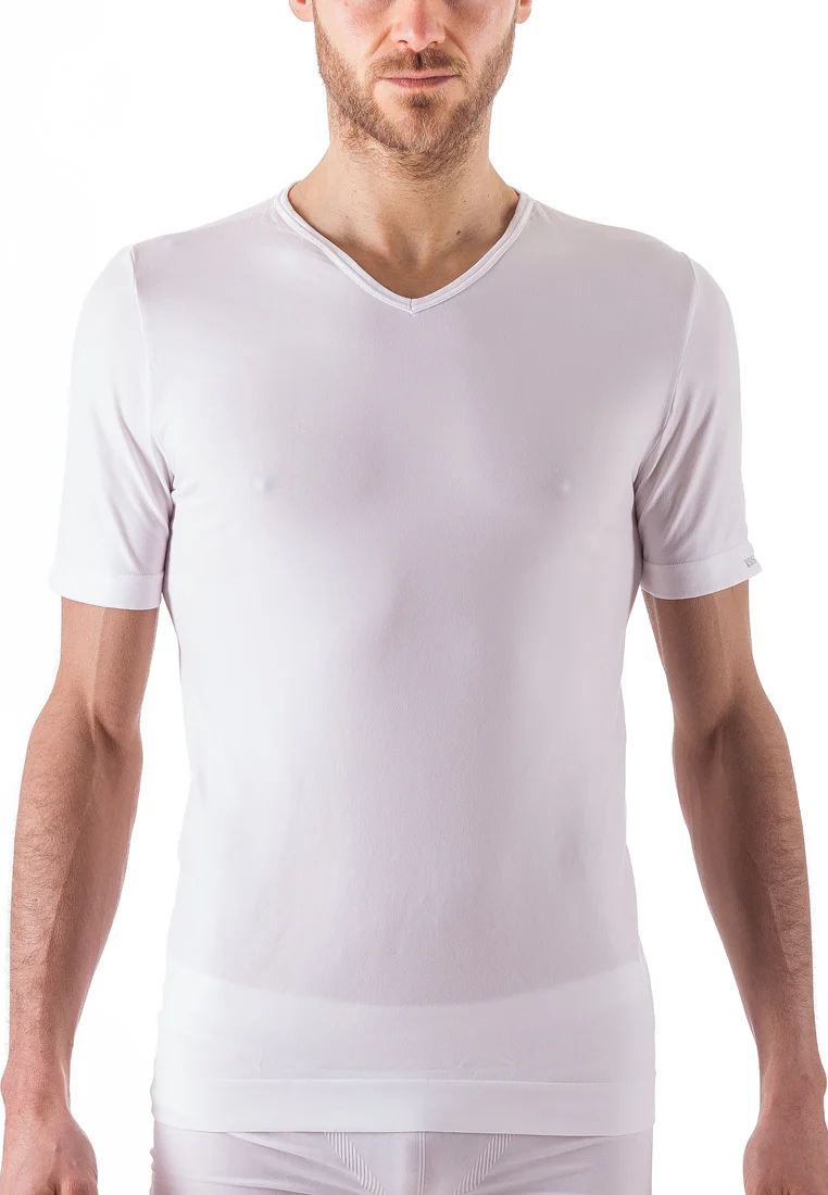 mens v-neck issimo t-shirt white
