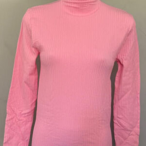 Long Sleeved Large Ribbed T-Shirt with Neck Band