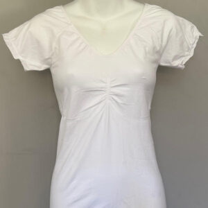 Short Sleeve T-Shirt with V Neck & Fitted Bust
